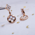 [⭐JeweliWhal]STAR AND SUN PINK GOLD MOP DROP EARRINGS