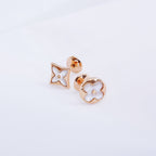 [⭐JeweliWhal]STAR AND SUN PINK GOLD MOP STUD EARRINGS