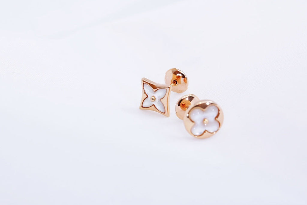 [⭐JeweliWhal]STAR AND SUN PINK GOLD MOP STUD EARRINGS