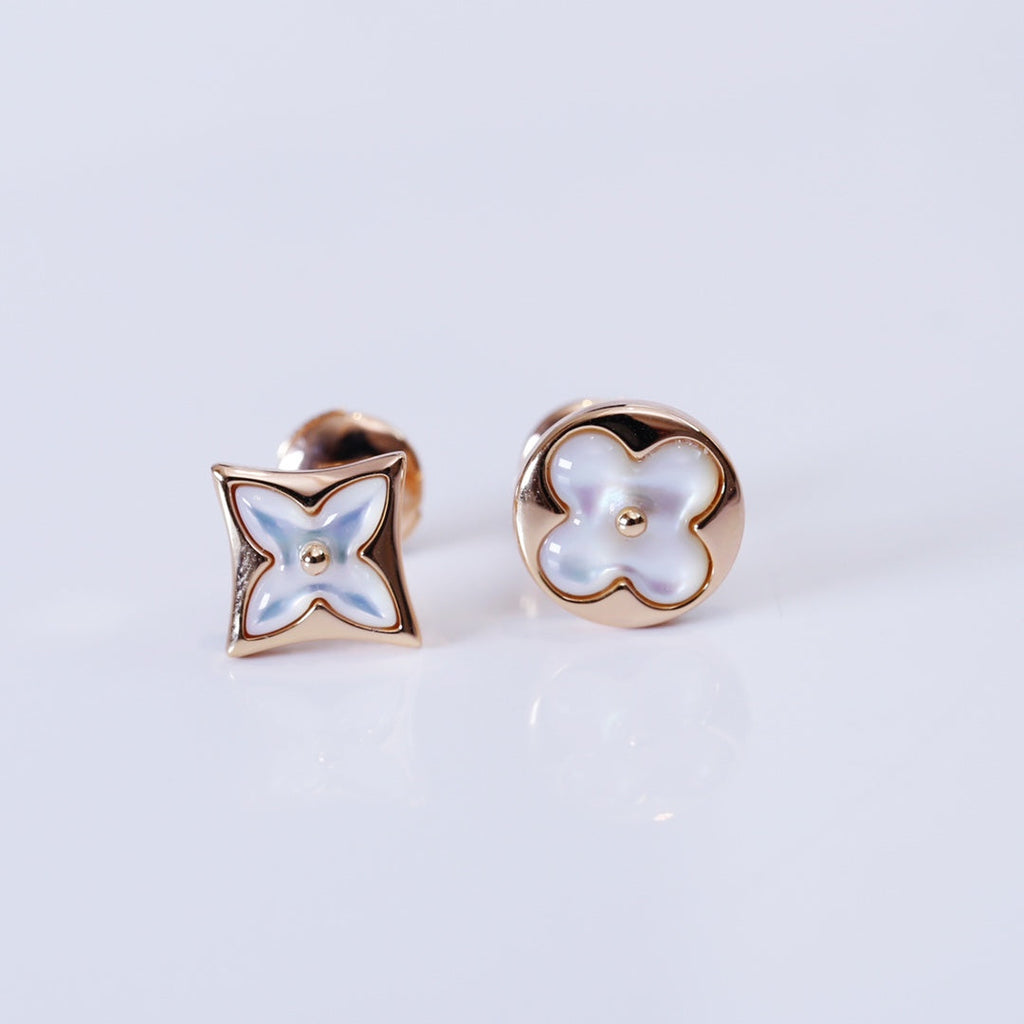 [⭐JeweliWhal]STAR AND SUN PINK GOLD MOP STUD EARRINGS