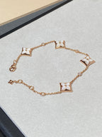 [⭐JeweliWhal]STAR 4 MOTIF MOP DIAMOND PINK GOLD BRACELET