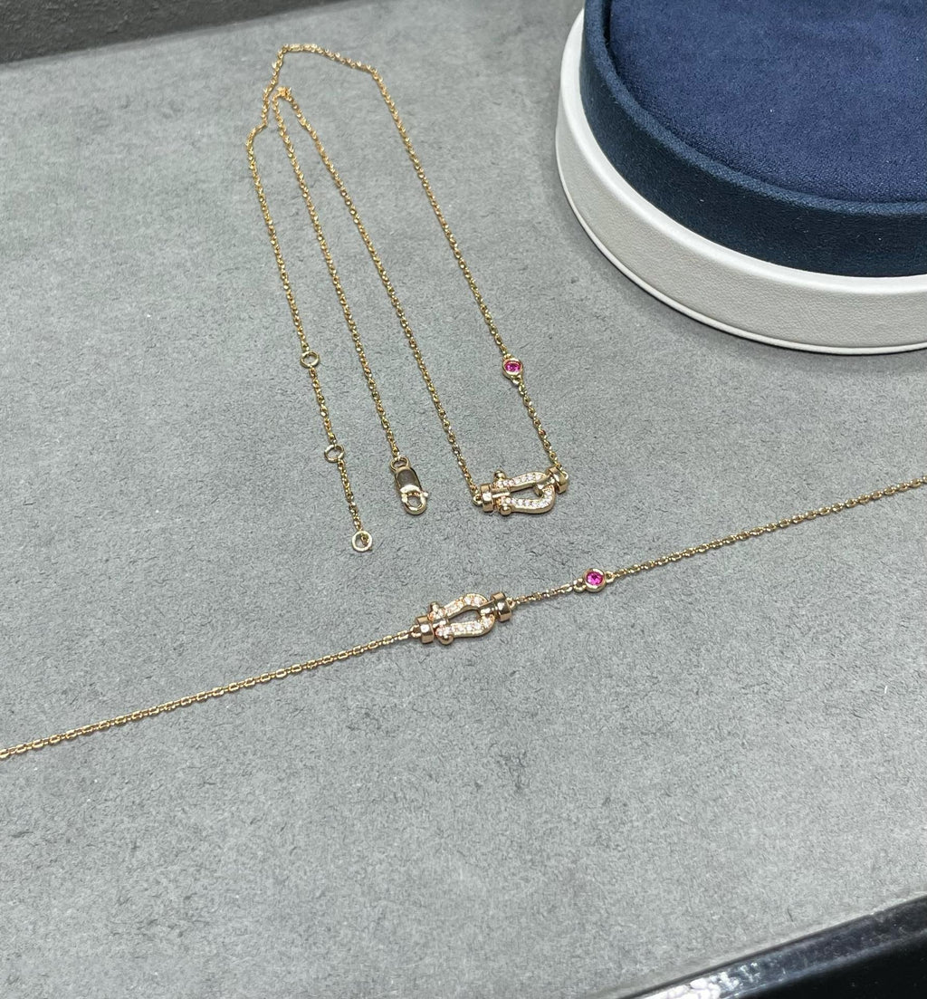 [⭐JeweliWhal]FORCE 10 DIAMOND PINK GOLD NECKLACE