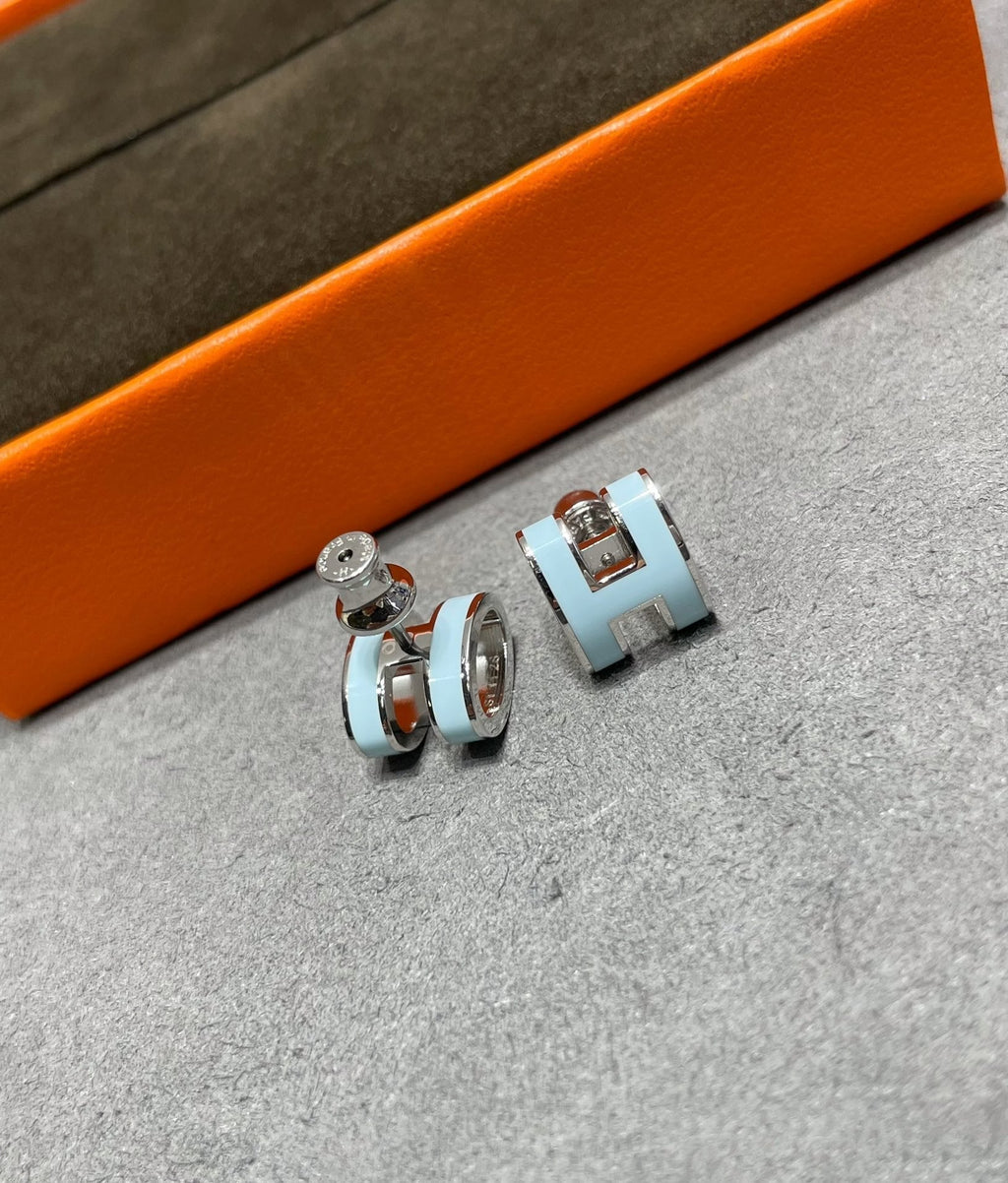 [⭐JeweliWhal]POP H SKY BLUE STUD EARRINGS