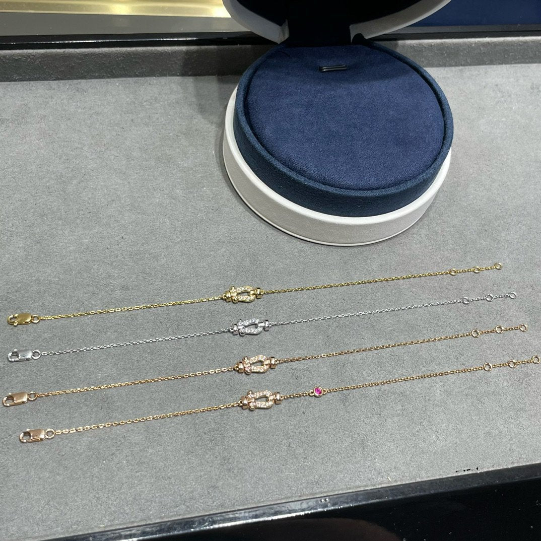 [⭐JeweliWhal]フォース10 ダイヤモンドチェーンリンク ピンクゴールドブレスレット