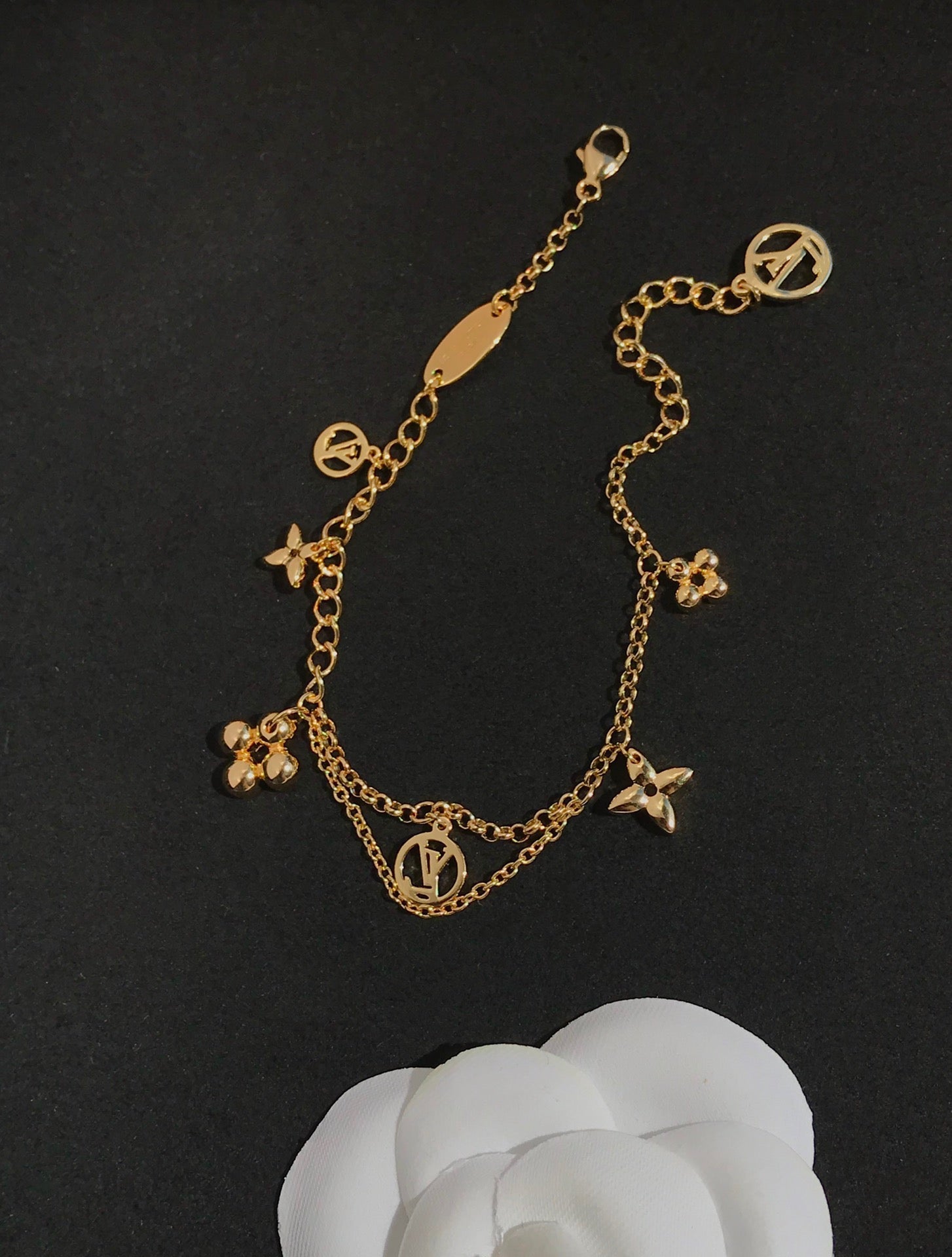 [⭐JeweliWhal]ブルーミングピンクゴールドモップブレスレット