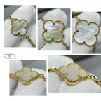 [⭐JeweliWhal]CLOVER 16 MOTIF WHITE MOP GOLD NECKLACE