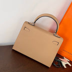 HM ケリー 25cm ベージュ エプソムレザー シルバー金具