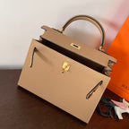 HM ケリー 25cm ベージュ エプソムレザー ゴールド金具