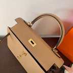 HM ケリー 25cm ベージュ エプソムレザー ゴールド金具