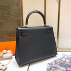 HM ケリー 25cm ブラック エプソムレザー ゴールド金具