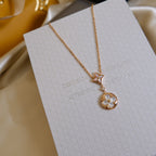 [⭐JeweliWhal]STAR AND SUN WHITE MOP 2 MOTIF PINK GOLD NECKLACE