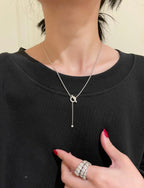 [⭐JeweliWhal]FINESSE SILVER DIAMOND NECKLACE