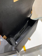 ボーイズバッグ ミディアム 25 ブラック キャビア ゴールド金具