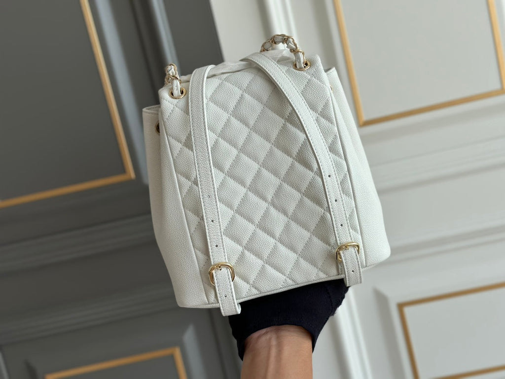 スモールバックパック 20.5 ホワイトグレインカーフスキン