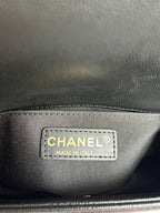 ボーイズバッグ スモール 20 ブラック シェブロン キャビア ゴールド金具