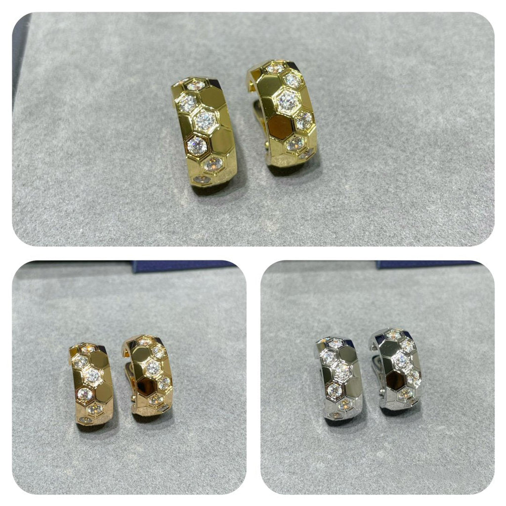 [⭐JeweliWhal]BEE LOVE DIAMOND HOOP EARRINGS