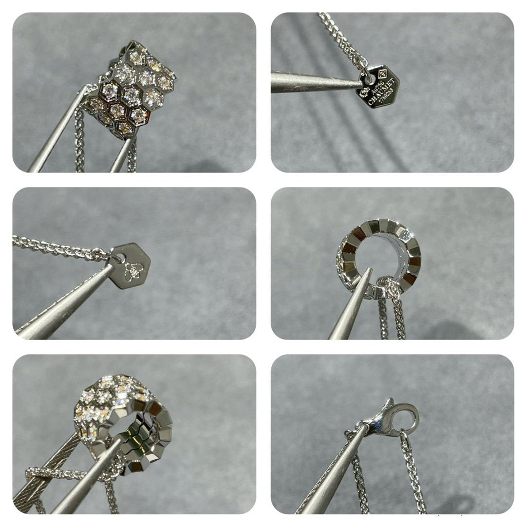 [⭐JeweliWhal]BEE LOVE DIAMOND PAVED 3 ROW NECKLACE