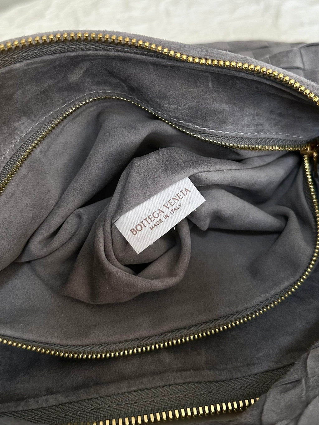 BV スモール ジョディ 48cm グレー スエードレザー