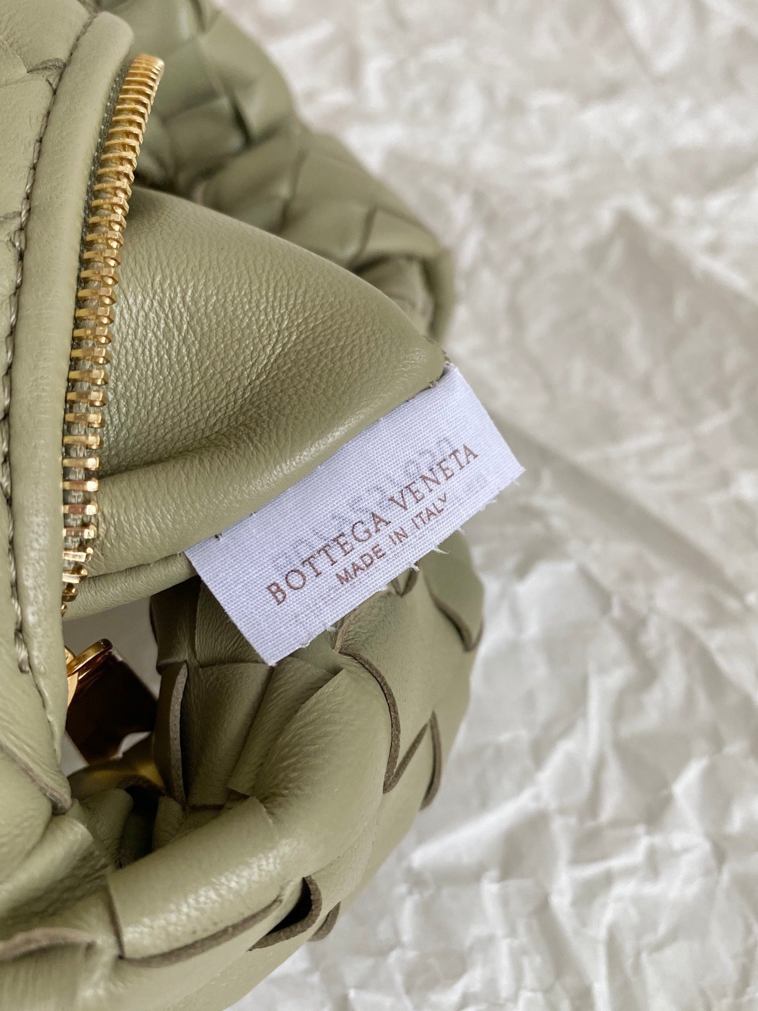 BV ミニ ジョディ 28cm グリーン ラムスキンレザー