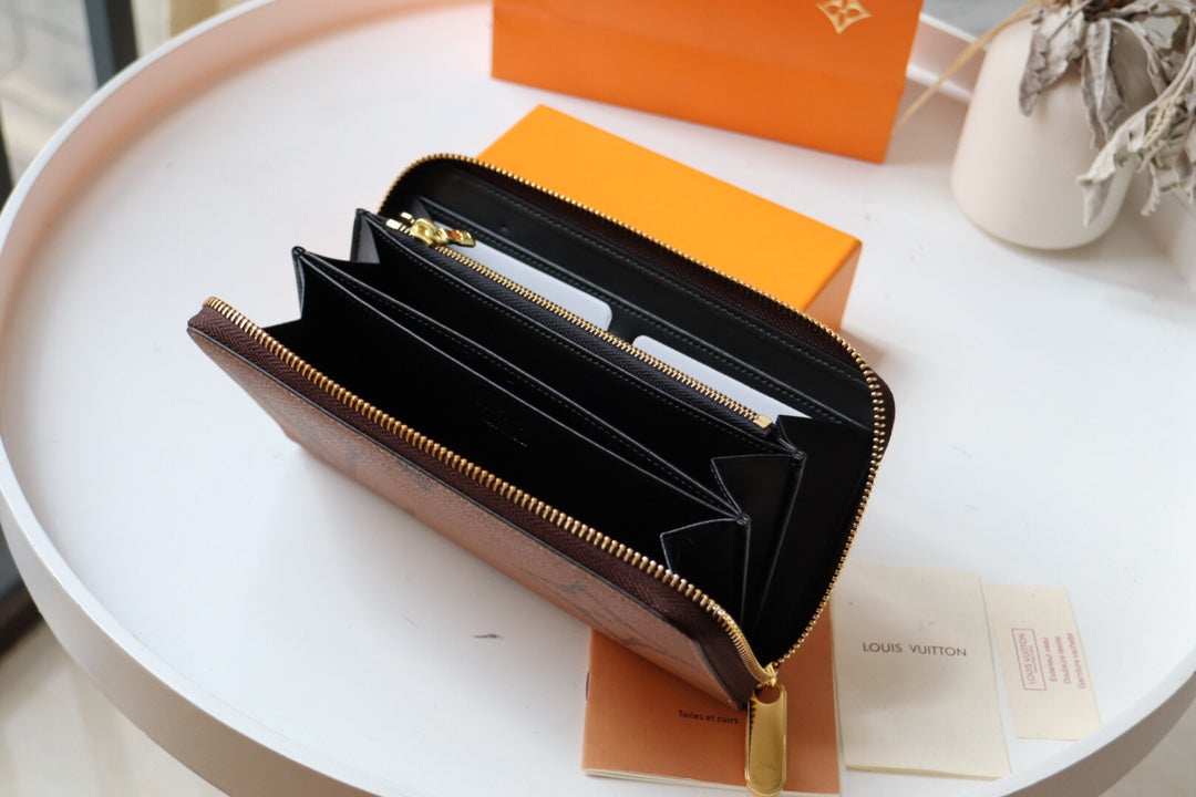 LV ロングウォレット 19cm モノグラム リバースキャンバス