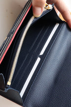 LV サラ ウォレット モノグラム アンプラント レザー 19cm ブラック レッド