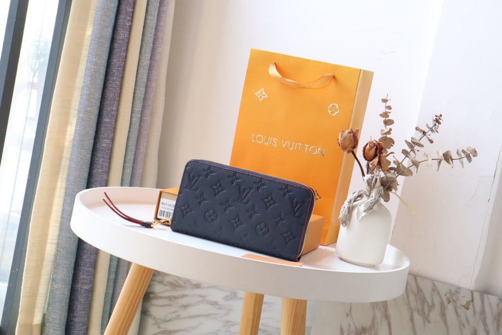 LV ジッピーウォレット 長財布 ブルー レッド アンプラント レザー