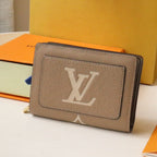 クレア ウォレット 12cm ベージュ ラージ モノグラム アンプラント レザー