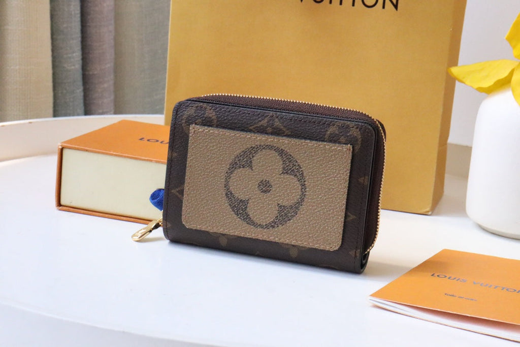 ルーウォレット 11.5cm ブラウン モノグラム キャンバス