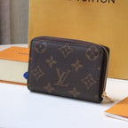 ルーウォレット 11.5cm ブラウン モノグラム キャンバス