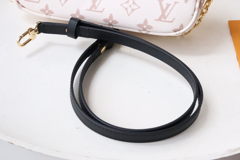 LV WOC 2WAYチェーン ホワイト ピンク レザー