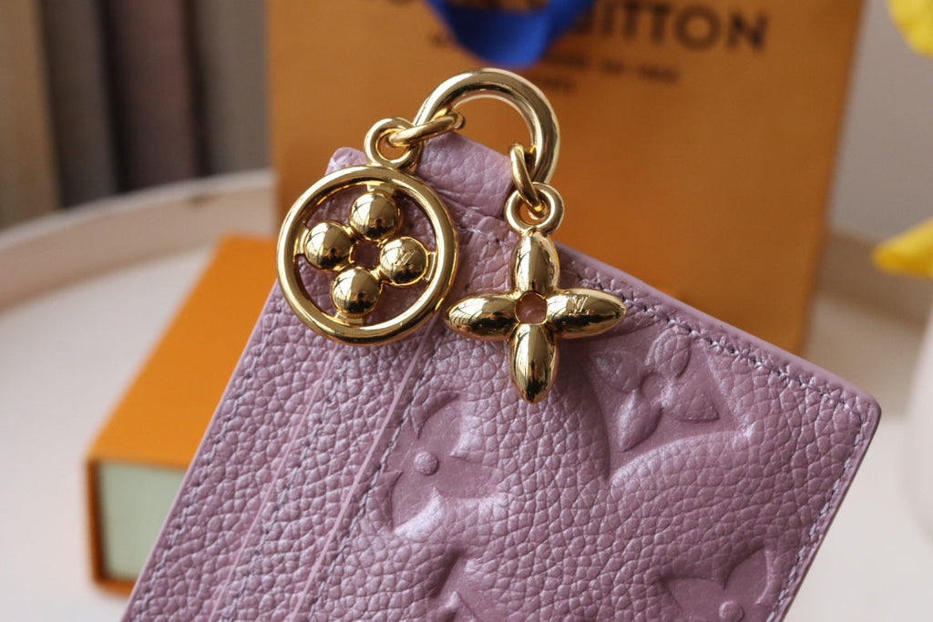 チャームカードホルダー ピンク モノグラム キャンバス