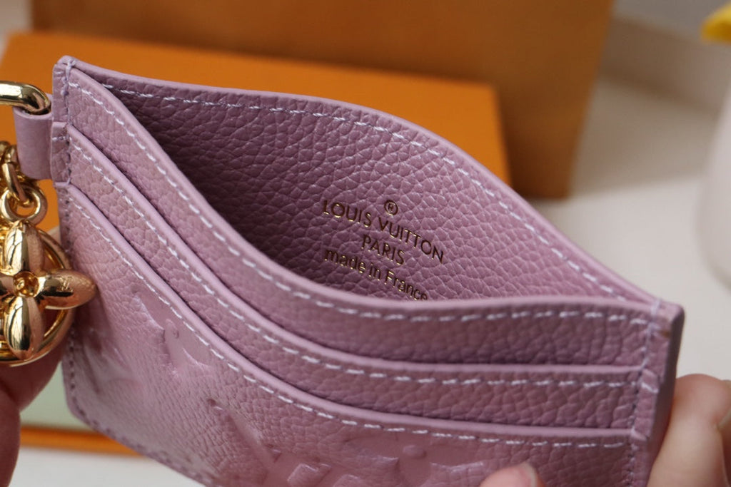 チャームカードホルダー ピンク モノグラム キャンバス