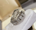 [⭐JeweliWhal]SERPENTI RING SILVER DIAMOND PAVED