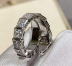 [⭐JeweliWhal]SERPENTI RING SILVER DIAMOND PAVED