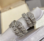 [⭐JeweliWhal]SERPENTI RING SILVER DIAMOND PAVED