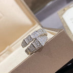 [⭐JeweliWhal]SERPENTI RING SILVER DIAMOND PAVED