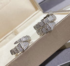 [⭐JeweliWhal]SERPENTI LARGE RING SILVER DIAMOND PAVED