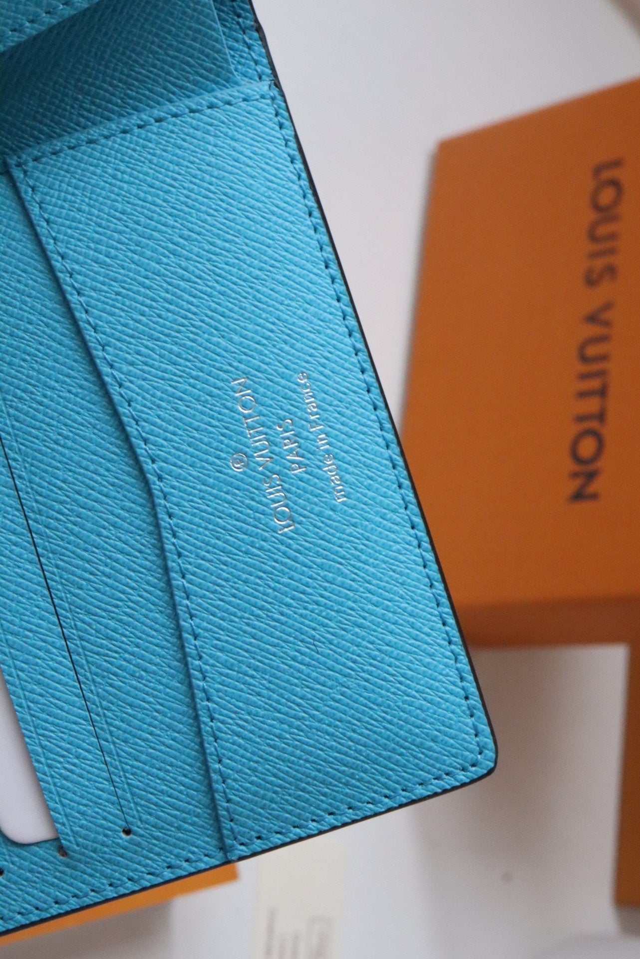 スレンダーウォレット 12 ブラック ブルー キャンバス