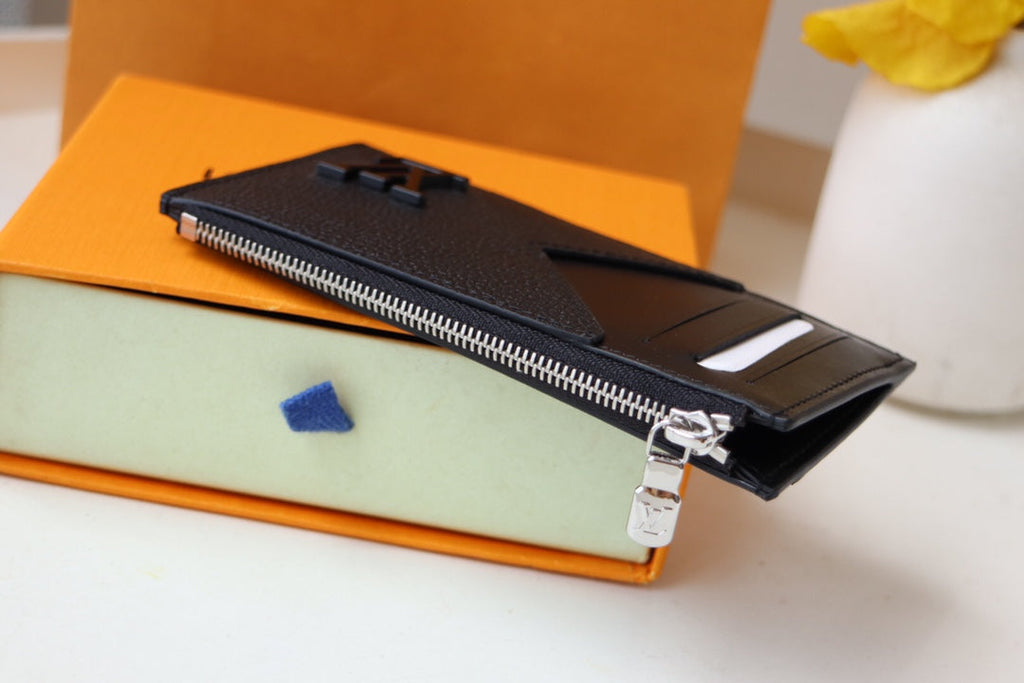 コインカードホルダー 8 ブラック エアログラム カーフスキン