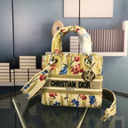 ミディアム レディ D-LITE 24 イエロー マルチカラー ペイズリー 刺繍