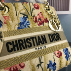 ミディアム レディ D-LITE 24 イエロー マルチカラー ペイズリー 刺繍