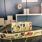 ミディアム レディ D-LITE 24 イエロー マルチカラー ペイズリー 刺繍