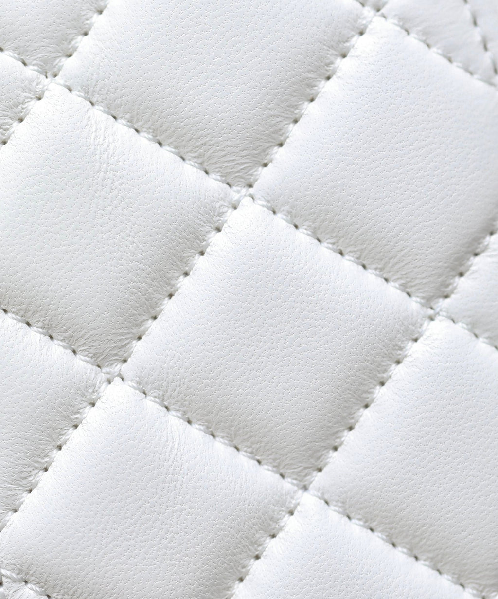 ミニ レクタングル フラップバッグ トップハンドル 20cm ホワイト ラムスキン シルバー金具