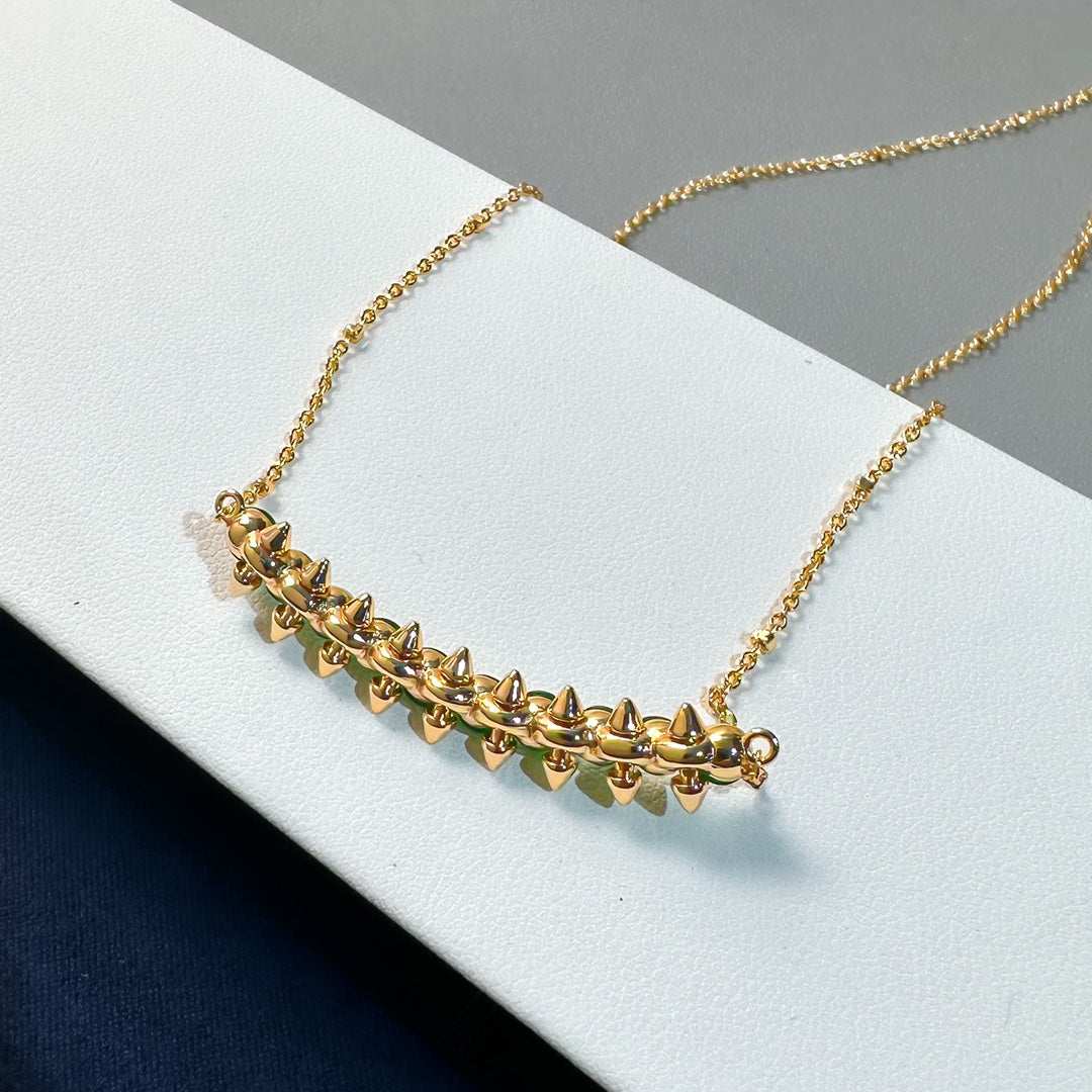 [⭐JeweliWhal]新着：グリーンビーズリベットネックレス