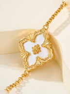 [⭐JeweliWhal]B.C.L ENAMELED Three-Flower Bracelet（Trumpet)