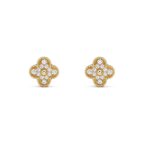 [⭐JeweliWhal]クローバー ミディアム 1モチーフ フルダイヤモンド イヤリング