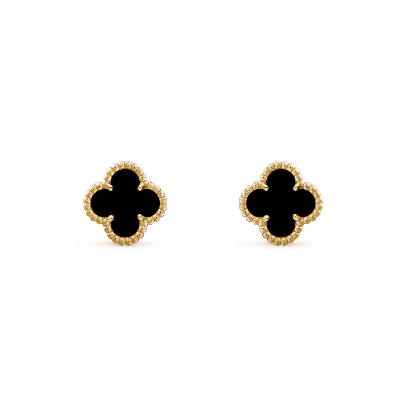 [⭐JeweliWhal]CLOVER MINI 9.5MM BLACK MOP EARRINGS