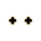 [⭐JeweliWhal]CLOVER MINI 9.5MM BLACK MOP EARRINGS