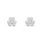 [⭐JeweliWhal]クローバー コモス ダイヤモンド イヤリング シルバー