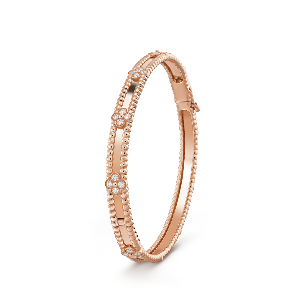 [⭐JeweliWhal]クローバーブレスレット 4mm ダイヤモンド